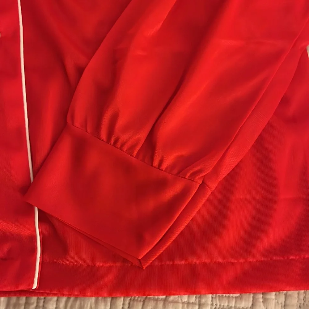 Vintage Sears Bright Red🔥with White‎ Piping Pajama Set: Top & Pants❤️